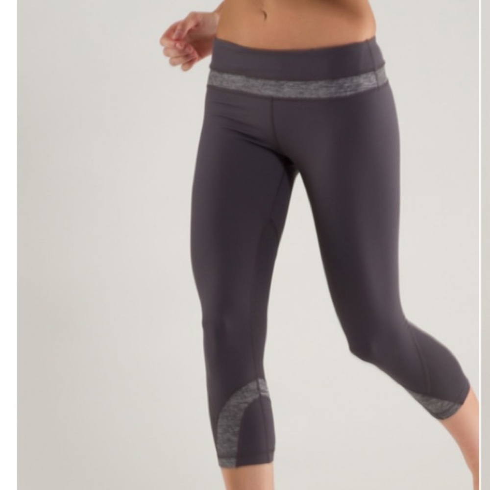 Lululemon athletica cropped Capri legging 6 gray Lululemon Run: Inspire …